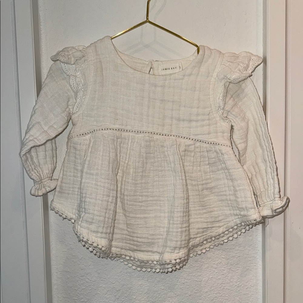White Kids Jamie Kay Top with Lace Details